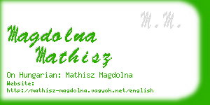 magdolna mathisz business card